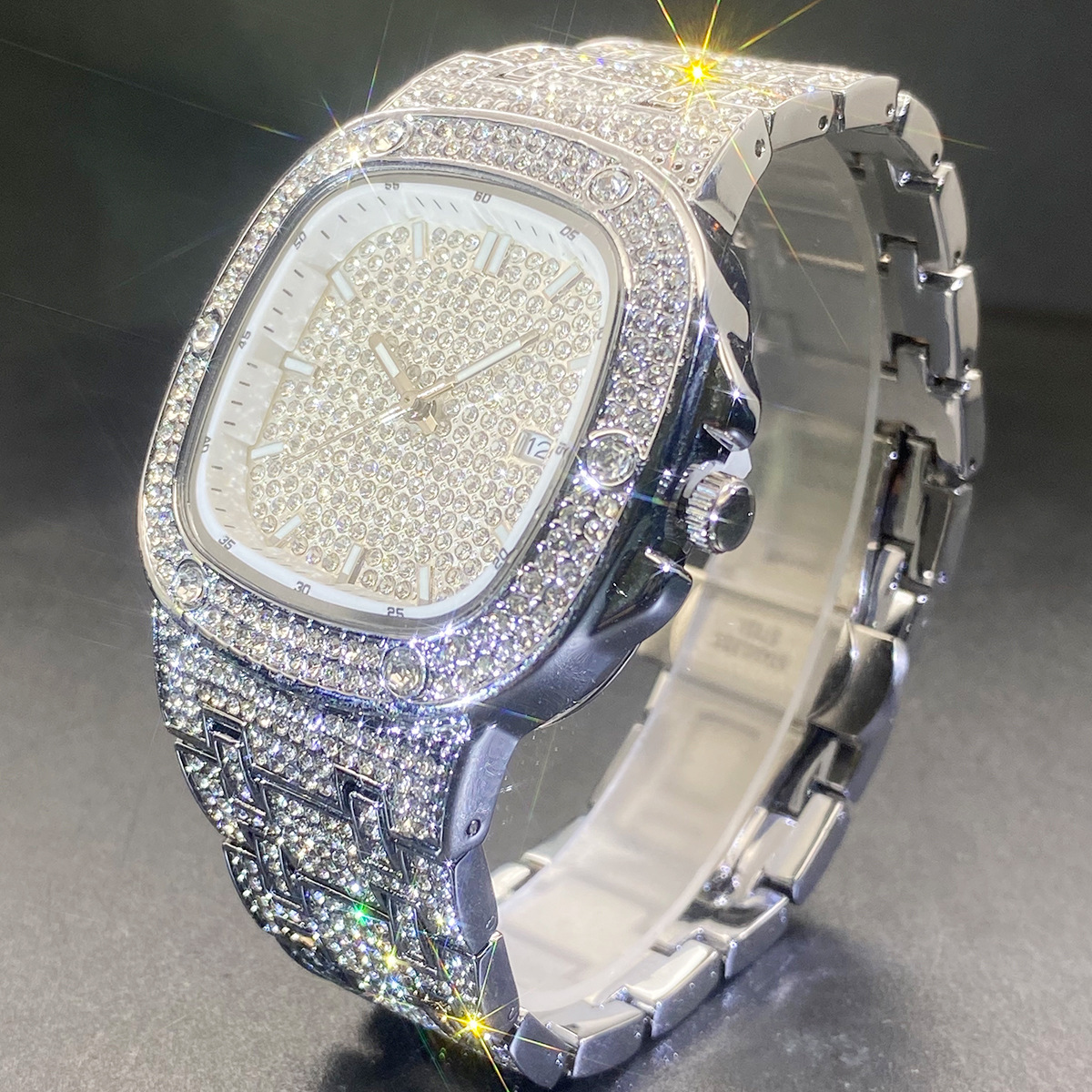 Jewelry Watches Gold - Square Wrist Watch for Men Women