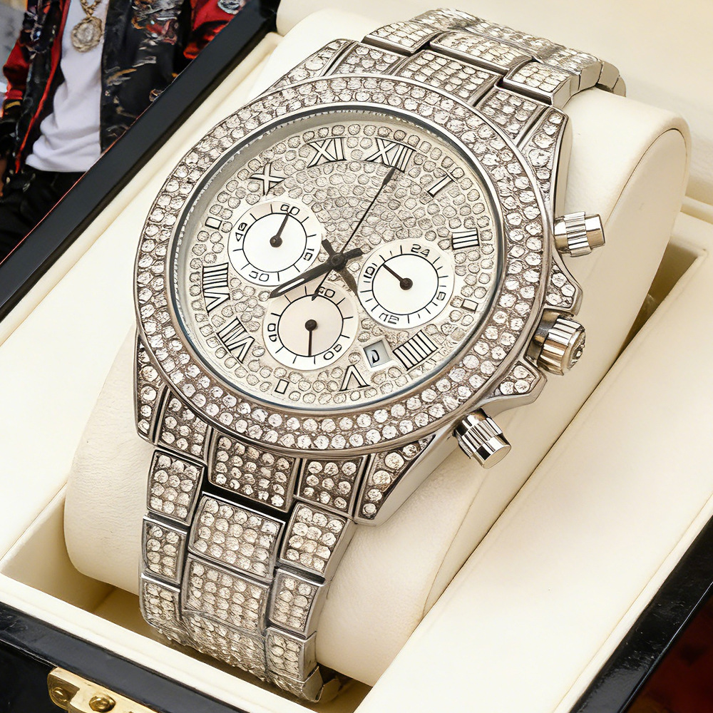 NO Logo Silver Gold Full Diamo - Jewelry And Watches Luxury Brand recensie en prijs