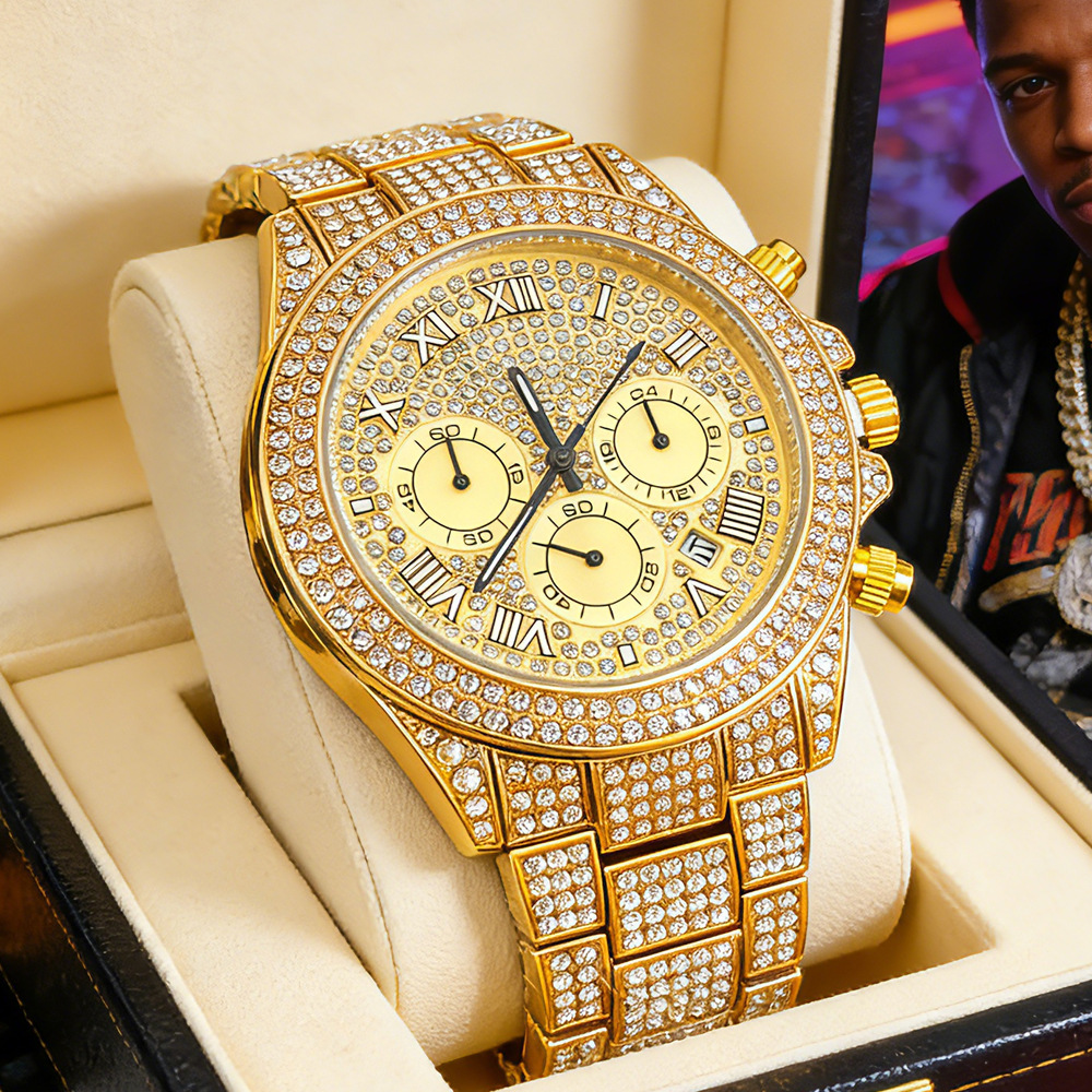 NO Logo Silver Gold Full Diamo - Jewelry And Watches Luxury Brand recensie en prijs