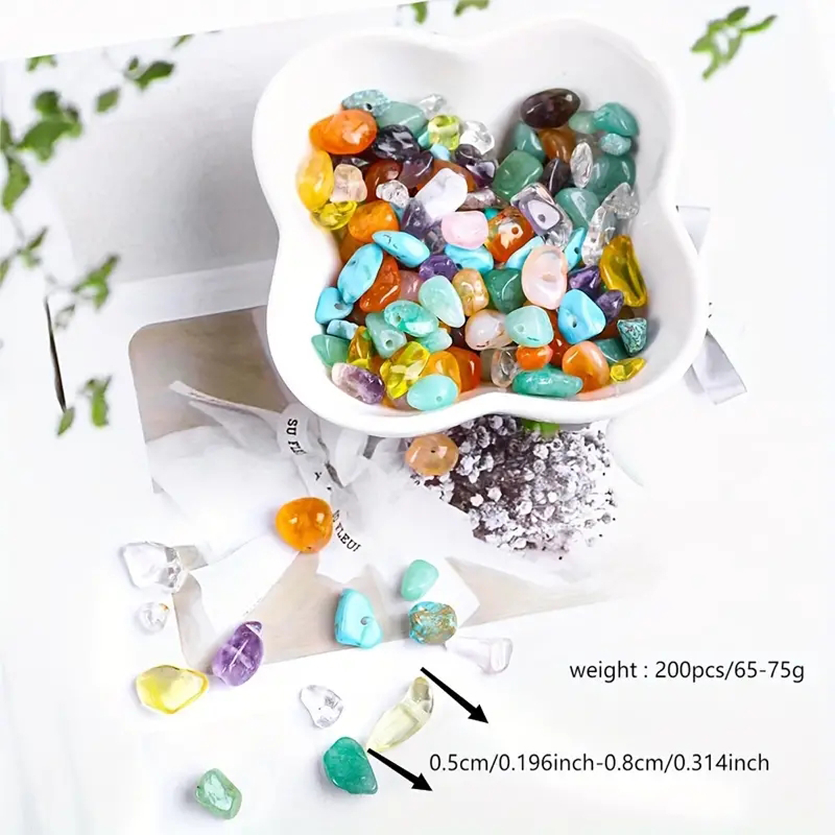 100/200pcs Natural Chips Stone - Gemstone Bracelet Healing recensie en prijs