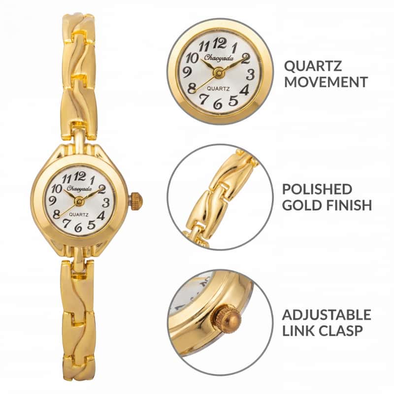 Fashion Women Quartz Bracelet  - Jewelry Watches Gold recensie en prijs
