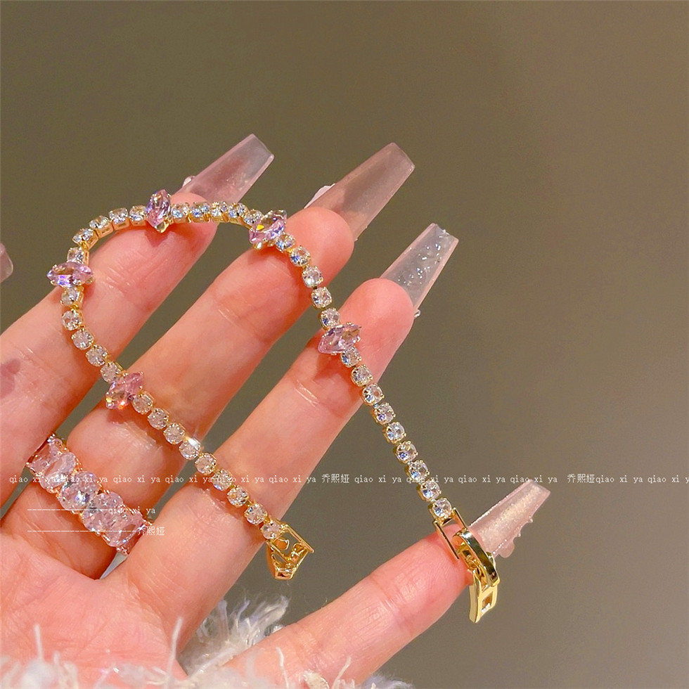 Pink Full Diamand Zircon Brace - Best Jewelry Watches Women recensie en prijs