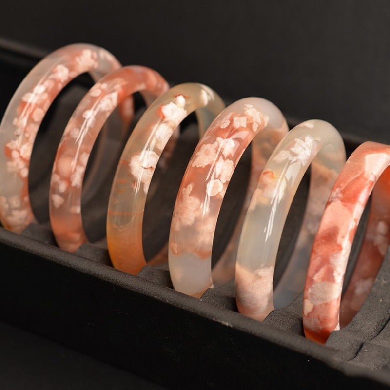 Flower Agate Bangle Women Heal - Gemstone Bracelet Healing recensie en prijs