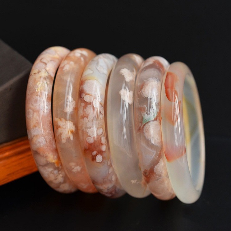 Flower Agate Bangle Women Heal - Gemstone Bracelet Healing recensie en prijs