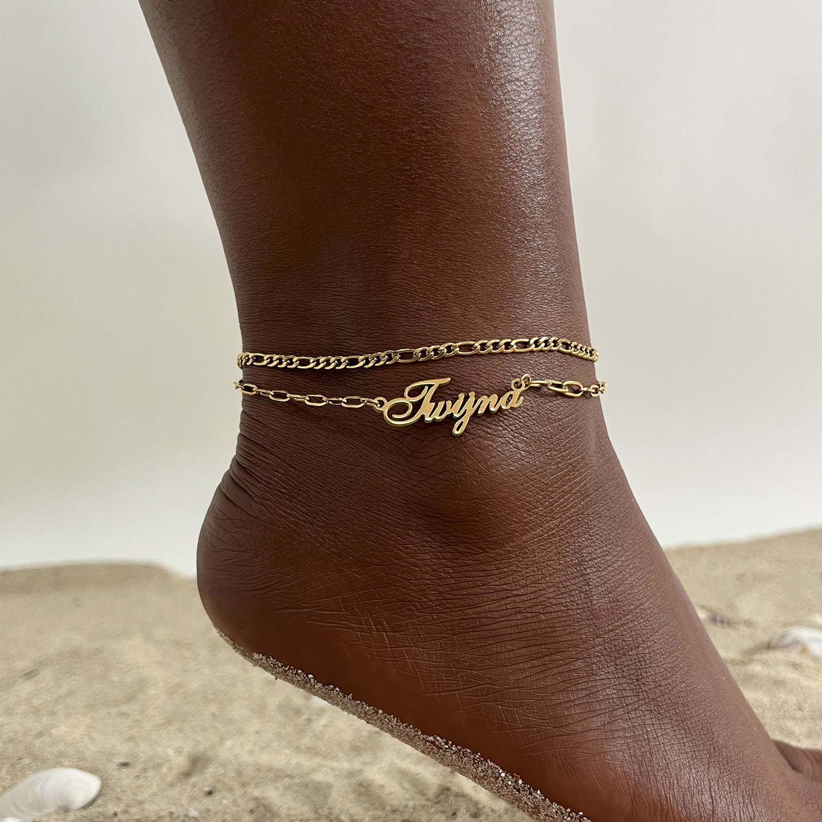 Vnox Customized Name Anklets f - Anklet Foot Chain recensie en prijs