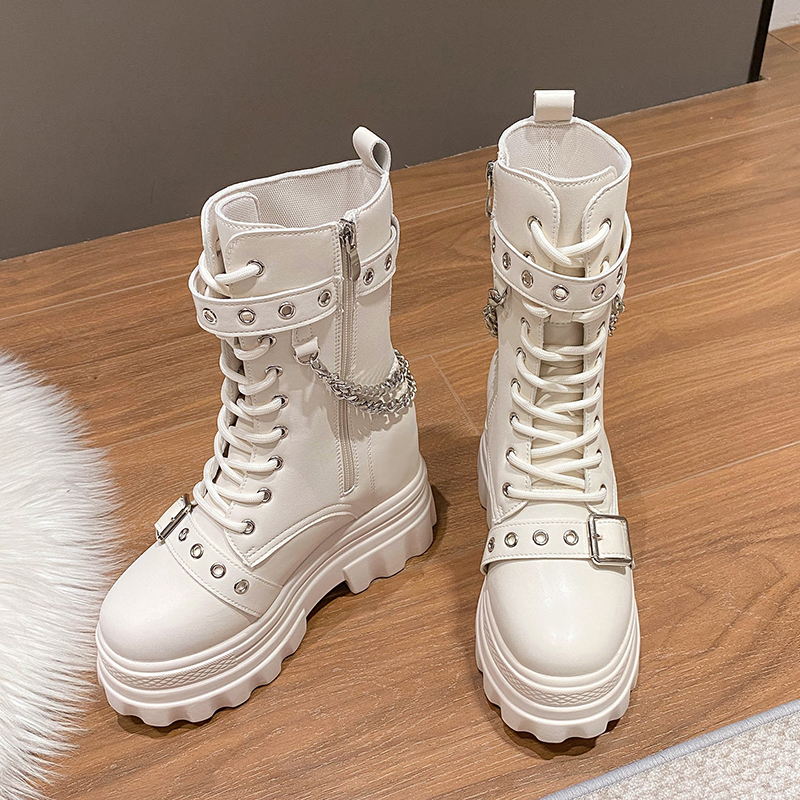 Autumn Thick Heel Ankle Boots  - Anklet Foot Chain recensie en prijs