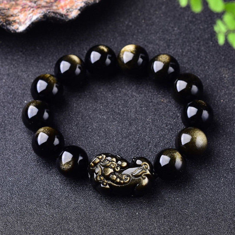 Natural Gold Obsidian Bracelet - Gemstone Bracelet Healing recensie en prijs