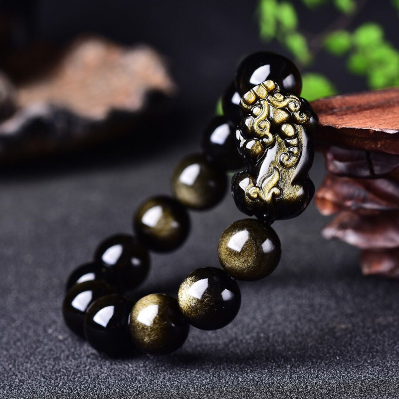 Natural Gold Obsidian Bracelet - Gemstone Bracelet Healing recensie en prijs