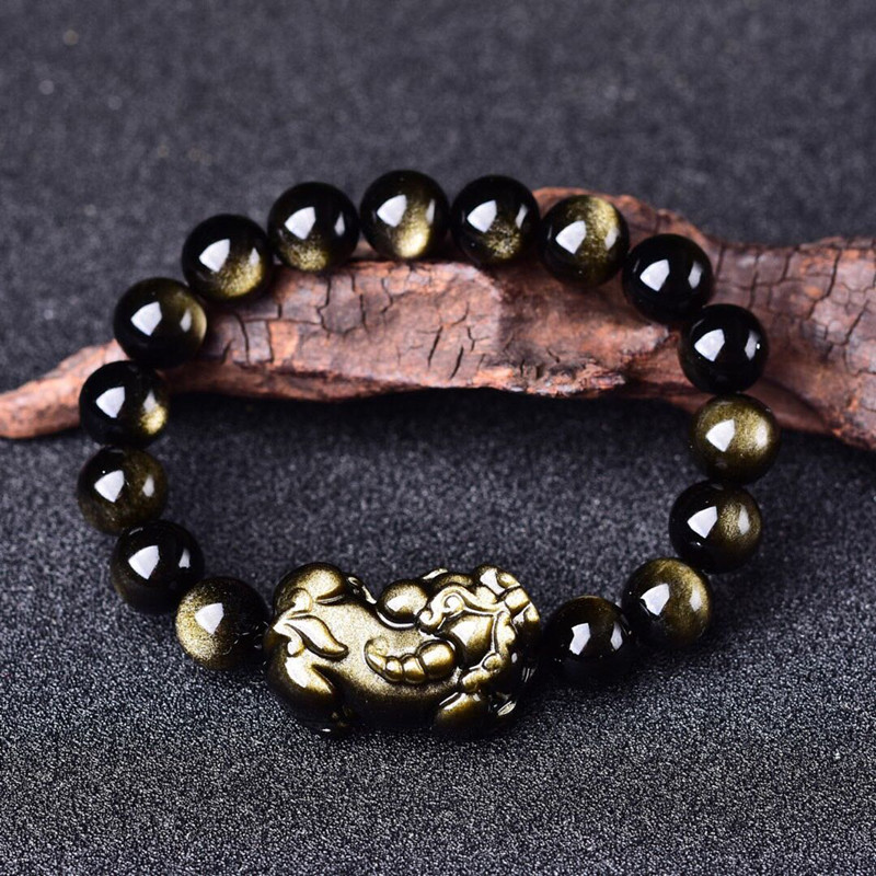 Natural Gold Obsidian Bracelet - Gemstone Bracelet Healing recensie en prijs