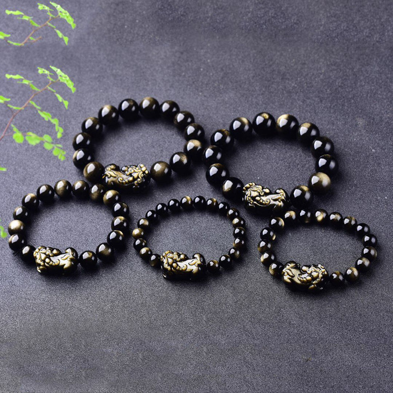 Natural Gold Obsidian Bracelet - Gemstone Bracelet Healing recensie en prijs