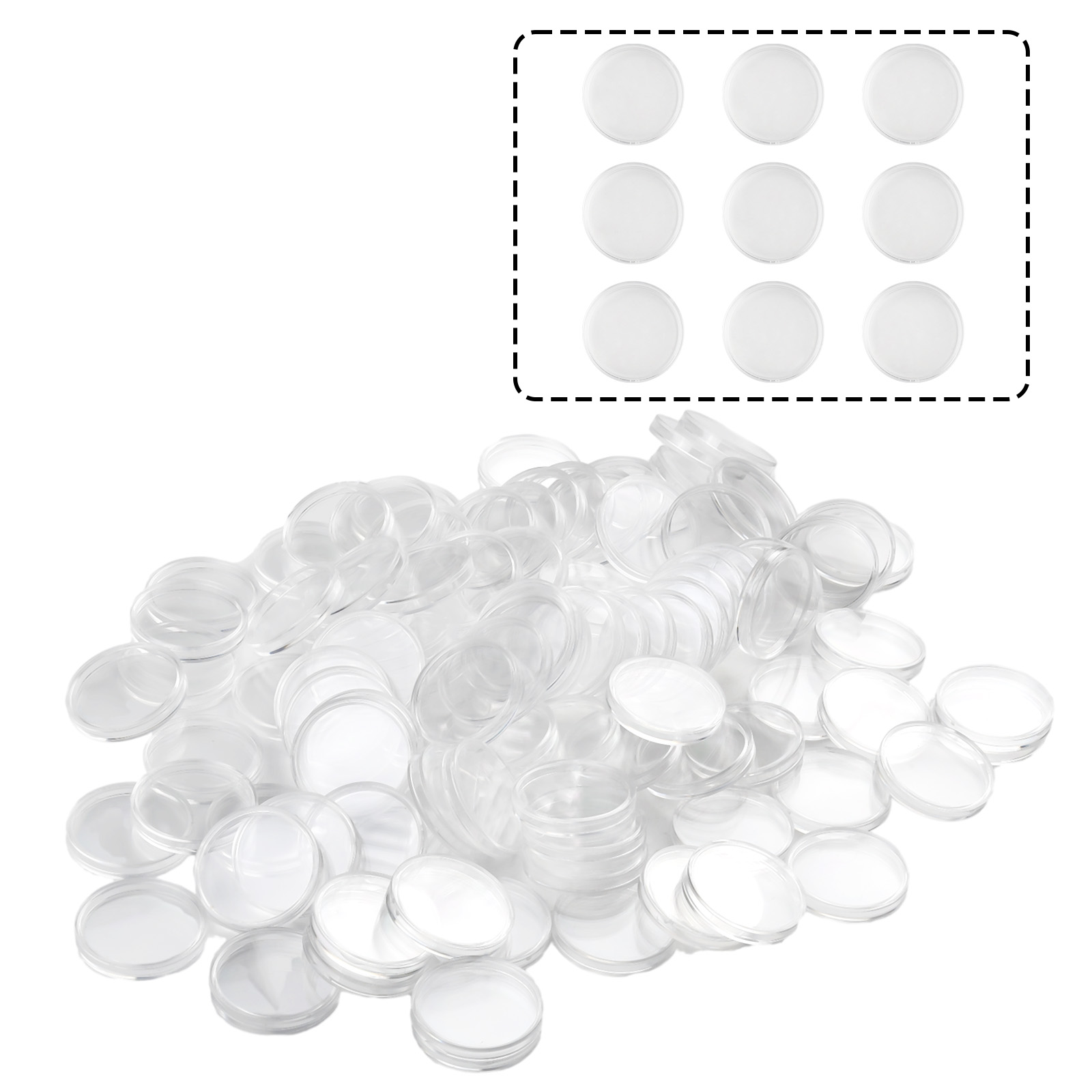 100Pcs Transparent Plastic Rou - Collectors Coins Jewelry & Watches Of Smithtown Reviews recensie en prijs