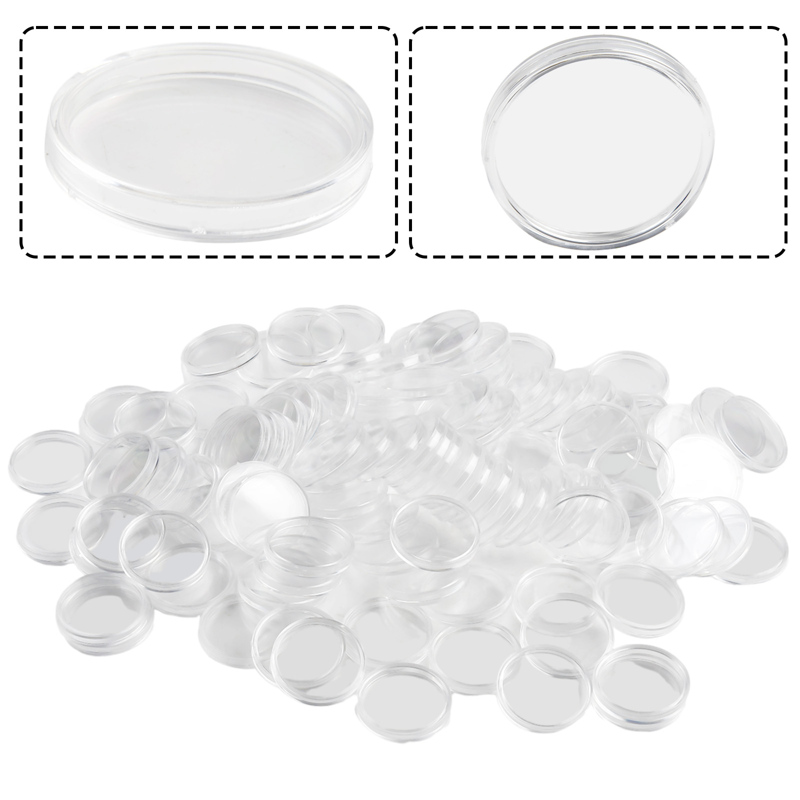 100Pcs Transparent Plastic Rou - Collectors Coins Jewelry & Watches Of Smithtown Reviews recensie en prijs