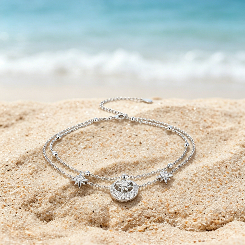 APIR Sparkling Moissanite Star - Anklet Foot Chain recensie en prijs