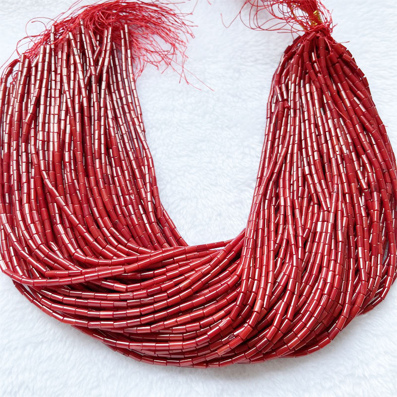 Rare 3*6MM Round Tube Red Cora - Gemstone Bracelet Healing recensie en prijs