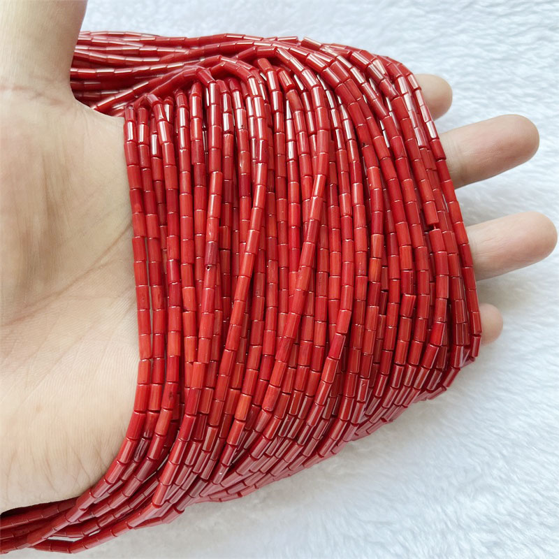 Rare 3*6MM Round Tube Red Cora - Gemstone Bracelet Healing recensie en prijs