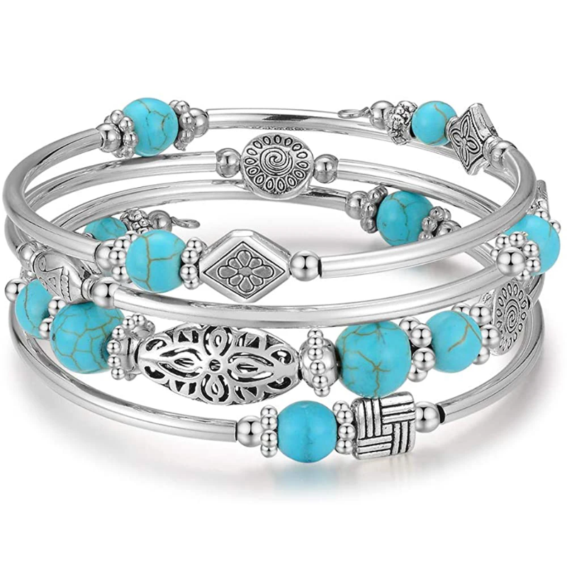 Layered Wrap Bangle Turquoise  - Turquoise Stone Ring recensie en prijs