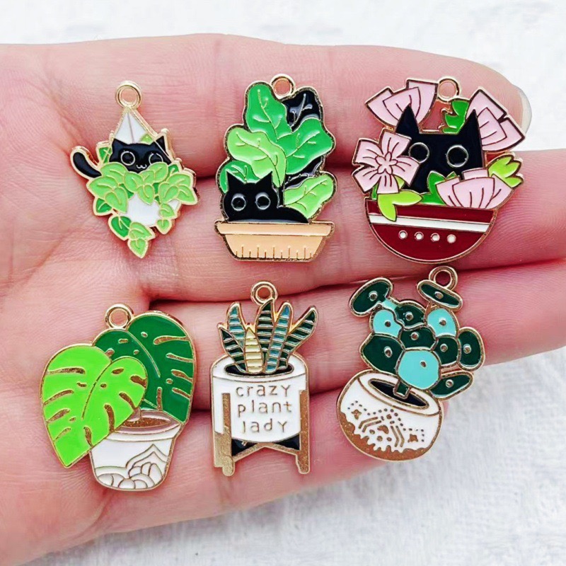 10pcs Cactus Plant Oil Drop Al - Jewelry & Watches Spółka Z Ograniczoną Odpowiedzialnością recensie en prijs