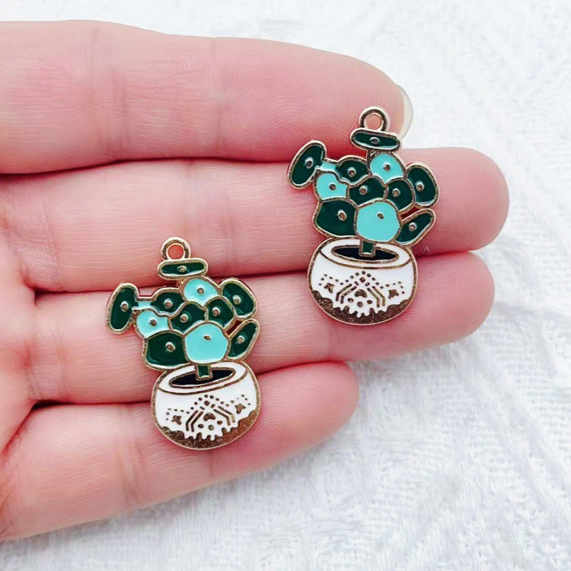 10pcs Cactus Plant Oil Drop Al - Jewelry & Watches Spółka Z Ograniczoną Odpowiedzialnością recensie en prijs