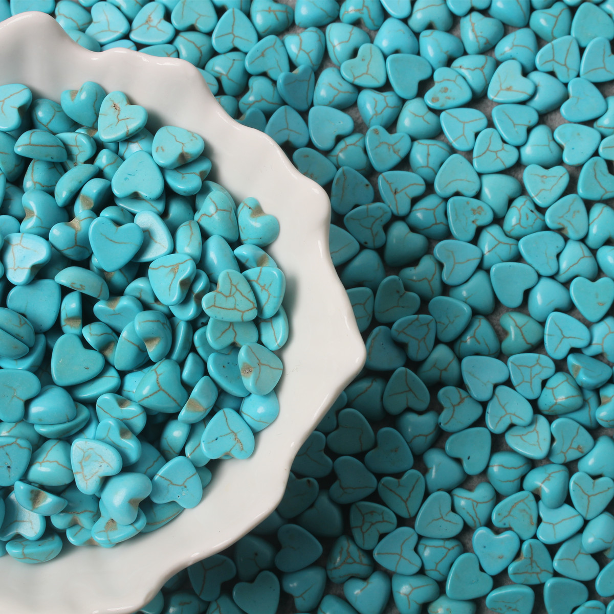 100pcs Plain Blue Turquoise Fl - Turquoise Stone Ring recensie en prijs