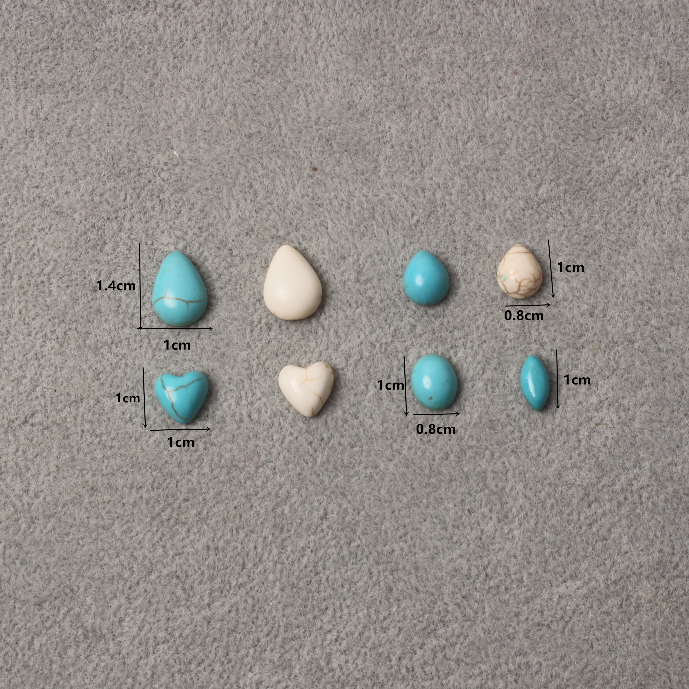 100pcs Plain Blue Turquoise Fl - Turquoise Stone Ring recensie en prijs