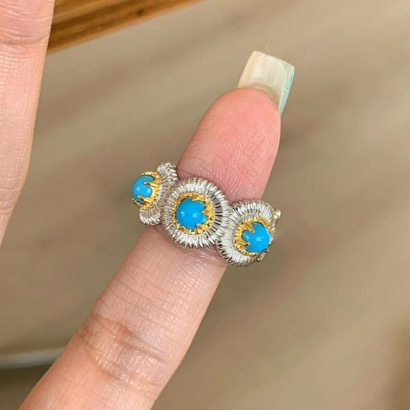 Natural Blue Turquoise Stones  - Turquoise Stone Ring recensie en prijs