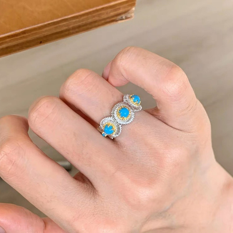 Natural Blue Turquoise Stones  - Turquoise Stone Ring recensie en prijs