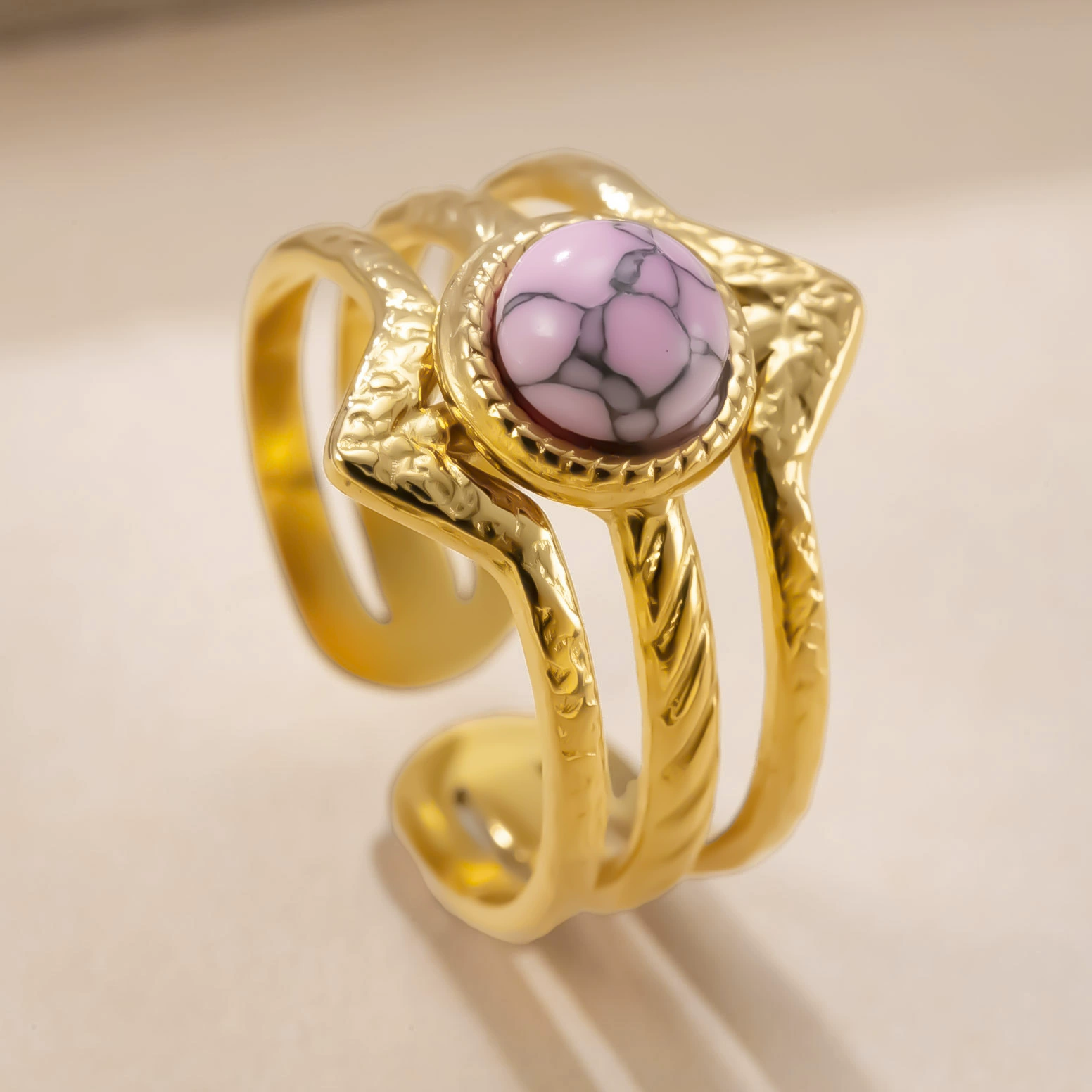2025 NEW Set Luxury Natural St - Turquoise Stone Ring recensie en prijs