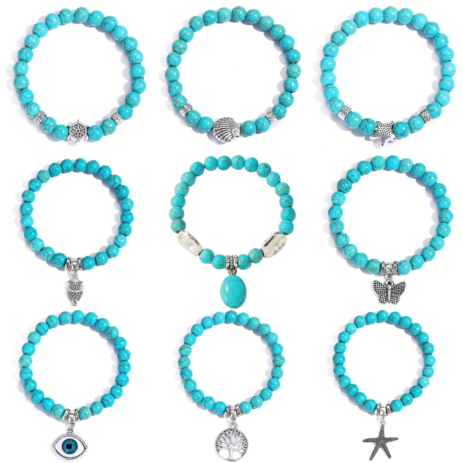 Various Shapes Blue Turquoise  - Turquoise Stone Ring recensie en prijs