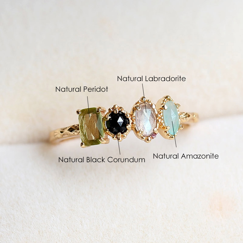 LAMOON Gemstone Rings For Wome - Turquoise Stone Ring recensie en prijs
