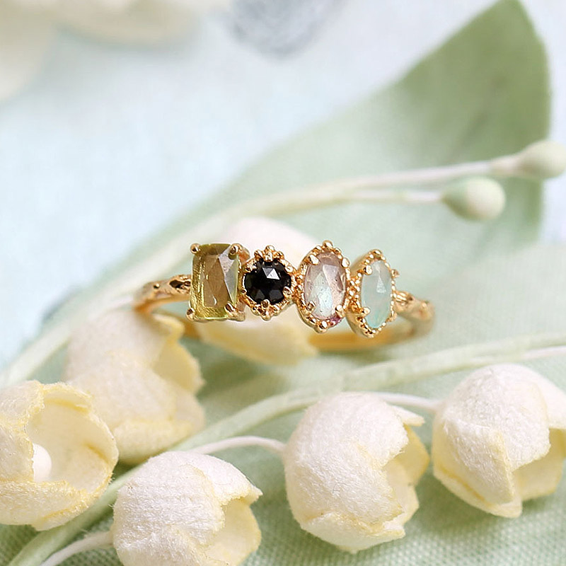 LAMOON Gemstone Rings For Wome - Turquoise Stone Ring recensie en prijs