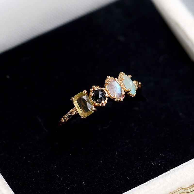 LAMOON Gemstone Rings For Wome - Turquoise Stone Ring recensie en prijs