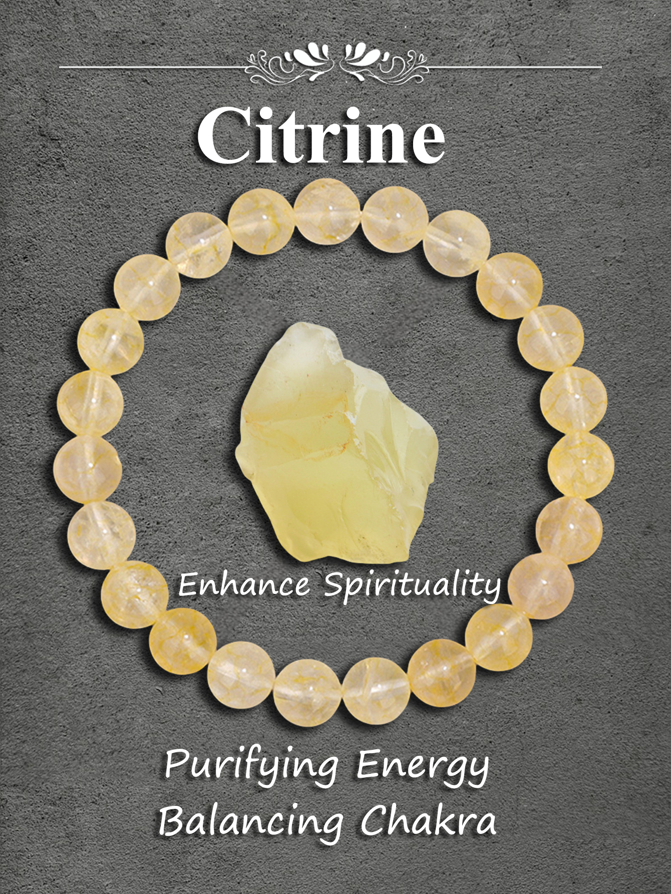 Natural Yellow Citrine Stone B - Gemstone Bracelet Healing recensie en prijs