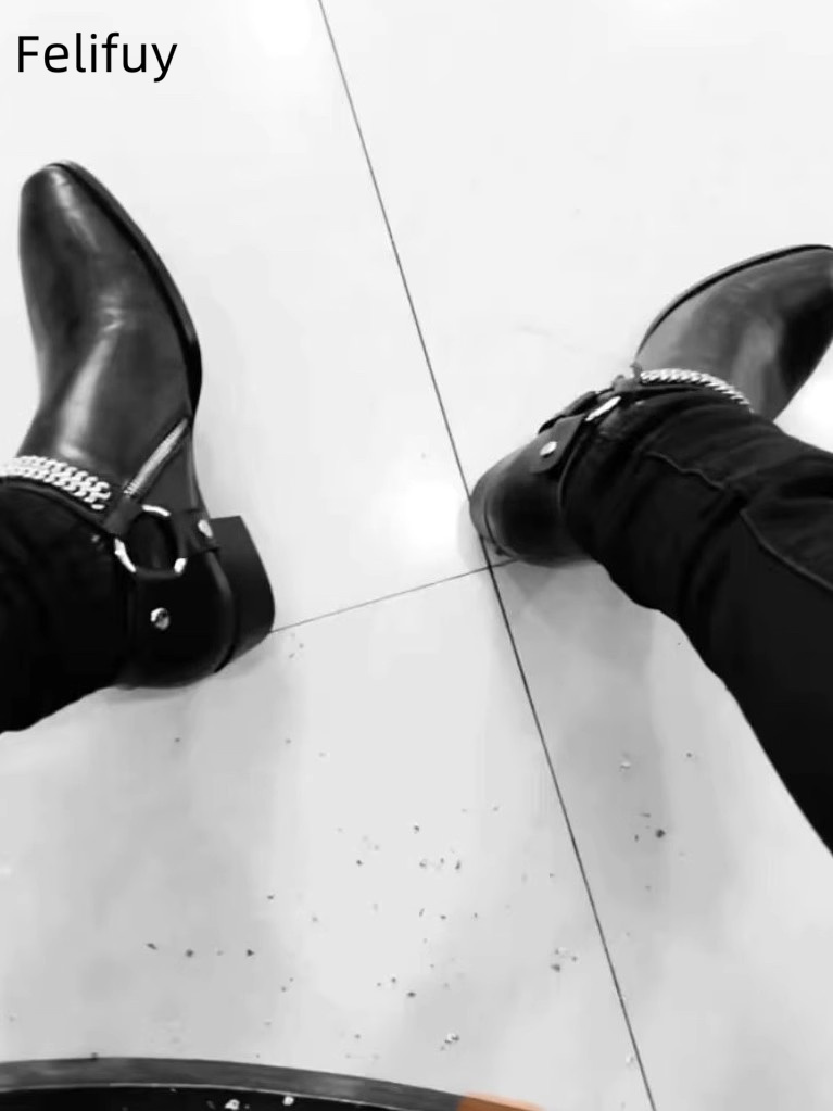 Black Chains Men Chelsea Boots - Anklet Foot Chain recensie en prijs