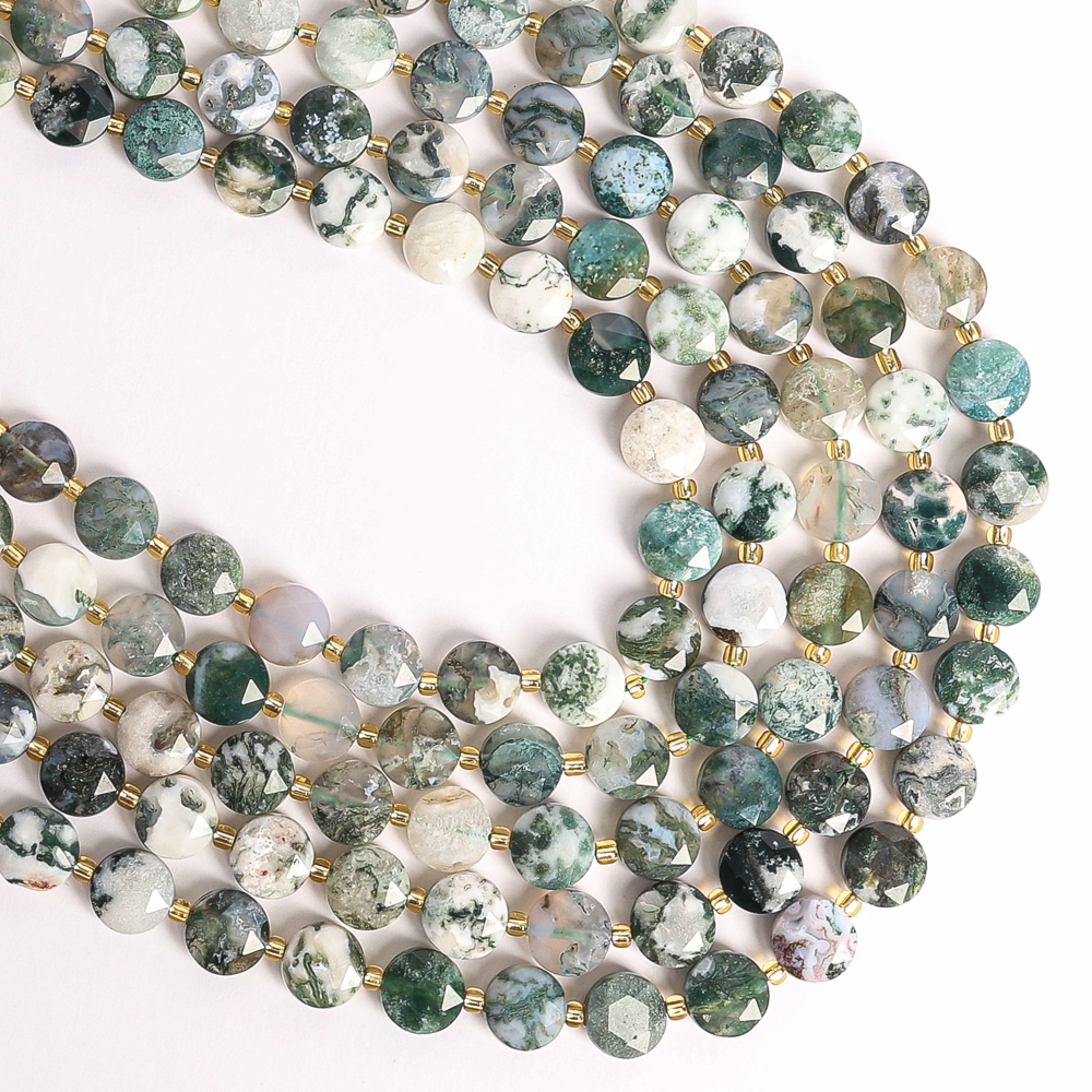 TREE AGATE BEADS WHITE GREEN C - Gemstone Bracelet Healing recensie en prijs