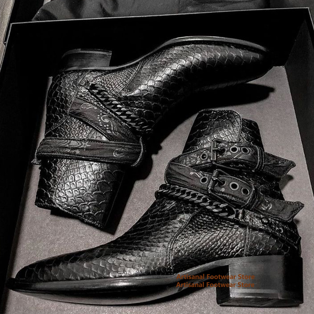 Snake Pattern Chelsea Boots Me - Anklet Foot Chain recensie en prijs