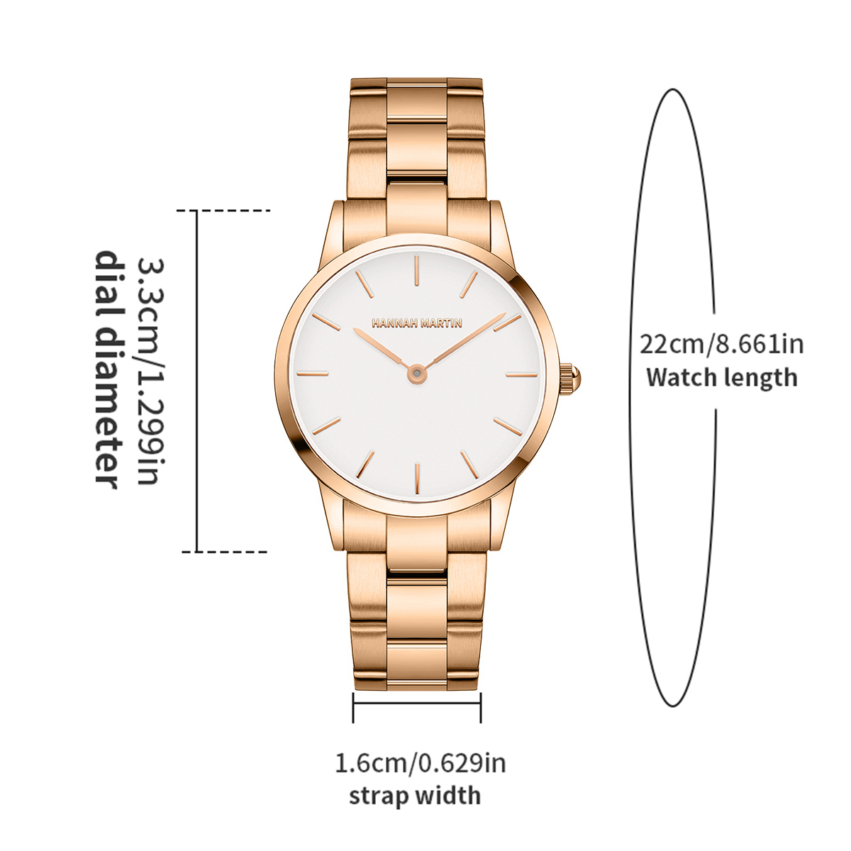 Womens Watch Rose Gold Stainle - Jewelry Watches Gold recensie en prijs