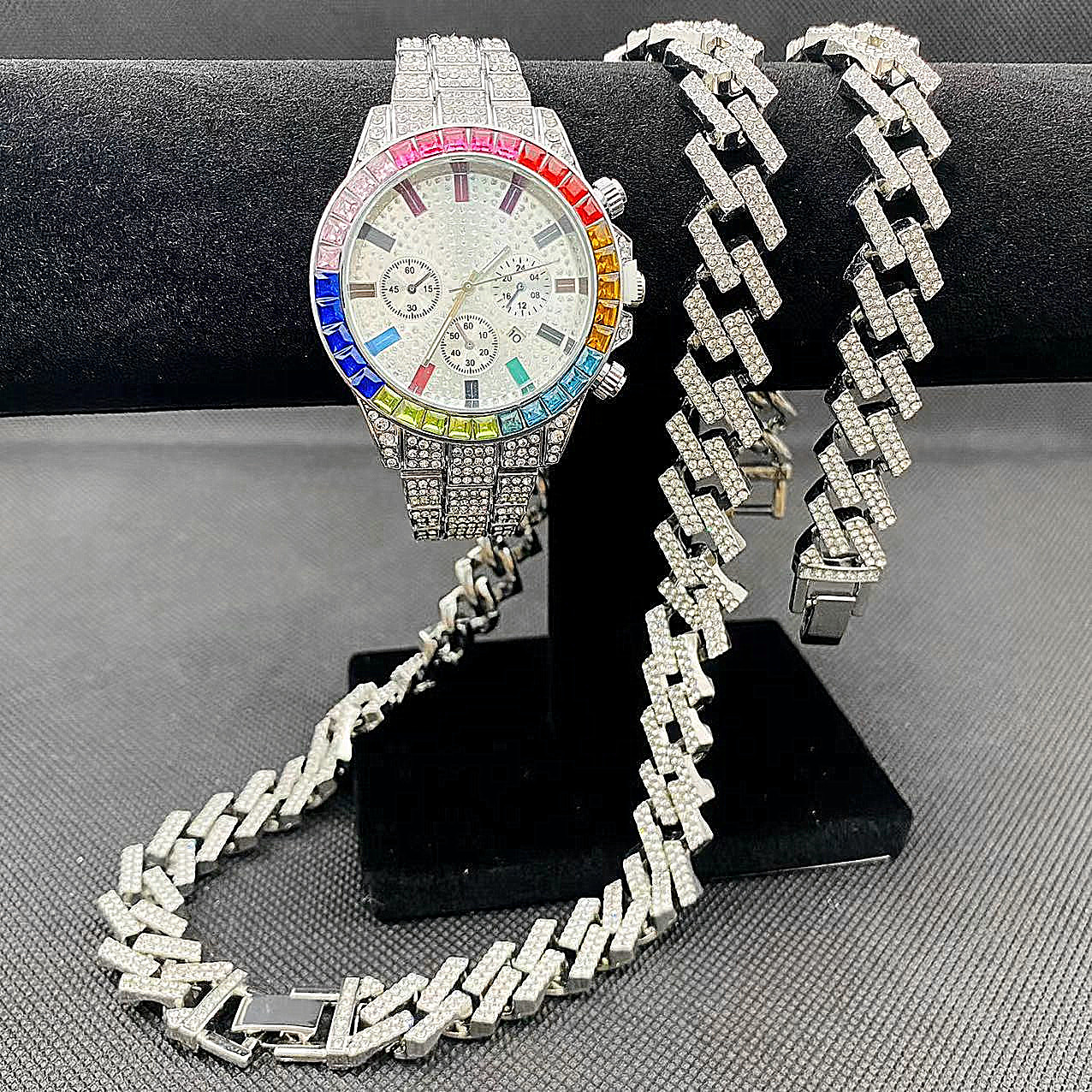 3PCS Hip Hop Mens Women Jewelr - Best Jewelry Watches Women recensie en prijs