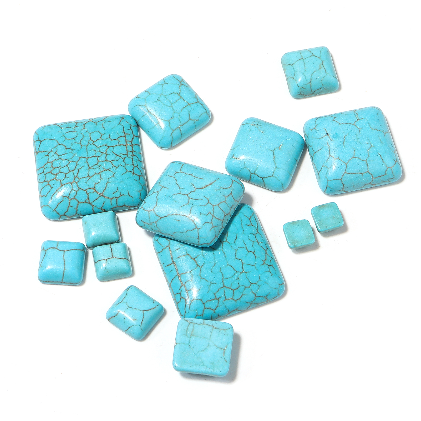 10pcs/lot 6-25mm Square Flat B - Turquoise Stone Ring recensie en prijs