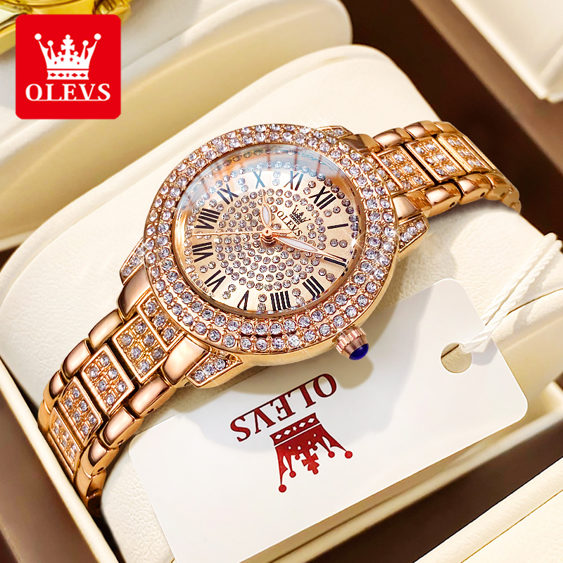 OLEVS 9943 Luxury All Diamond  - Jewelry Watches Gold recensie en prijs