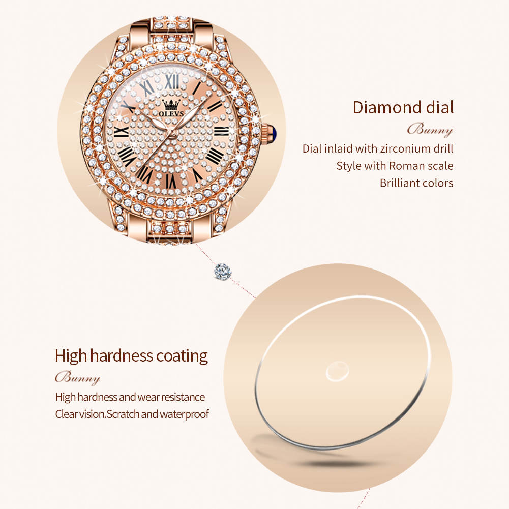 OLEVS 9943 Luxury All Diamond  - Jewelry Watches Gold recensie en prijs