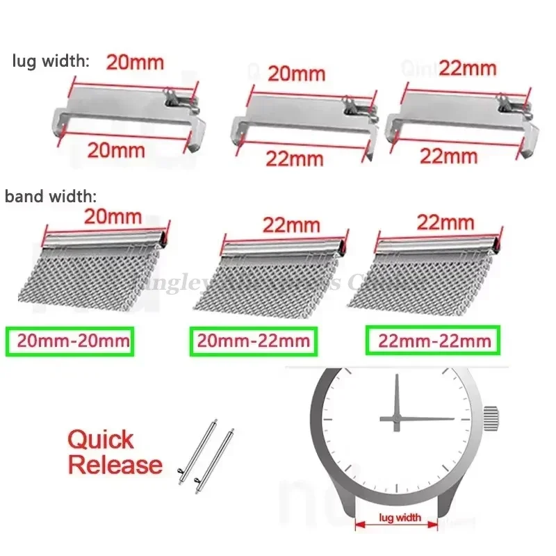 2pcs Watch Band Adapters 20mm  - Jewelry Stores Watches recensie en prijs
